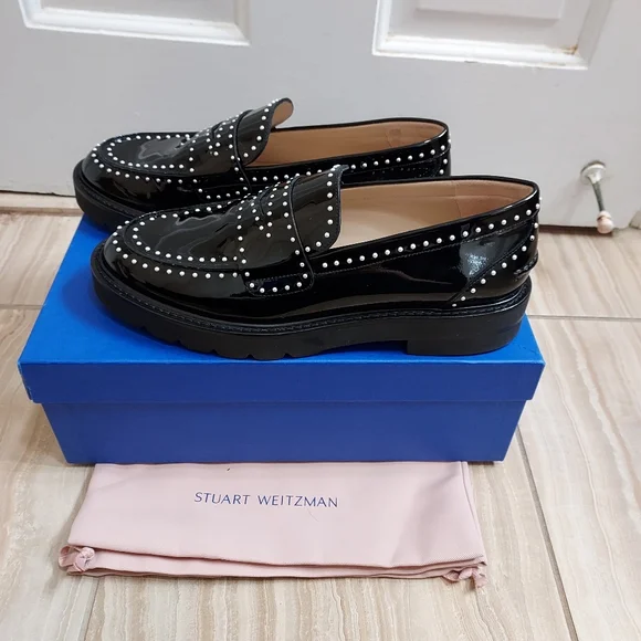 Stuart Weitzman Pearl Parker Patent Leather Chunky Loafer - Picture 7 of 11